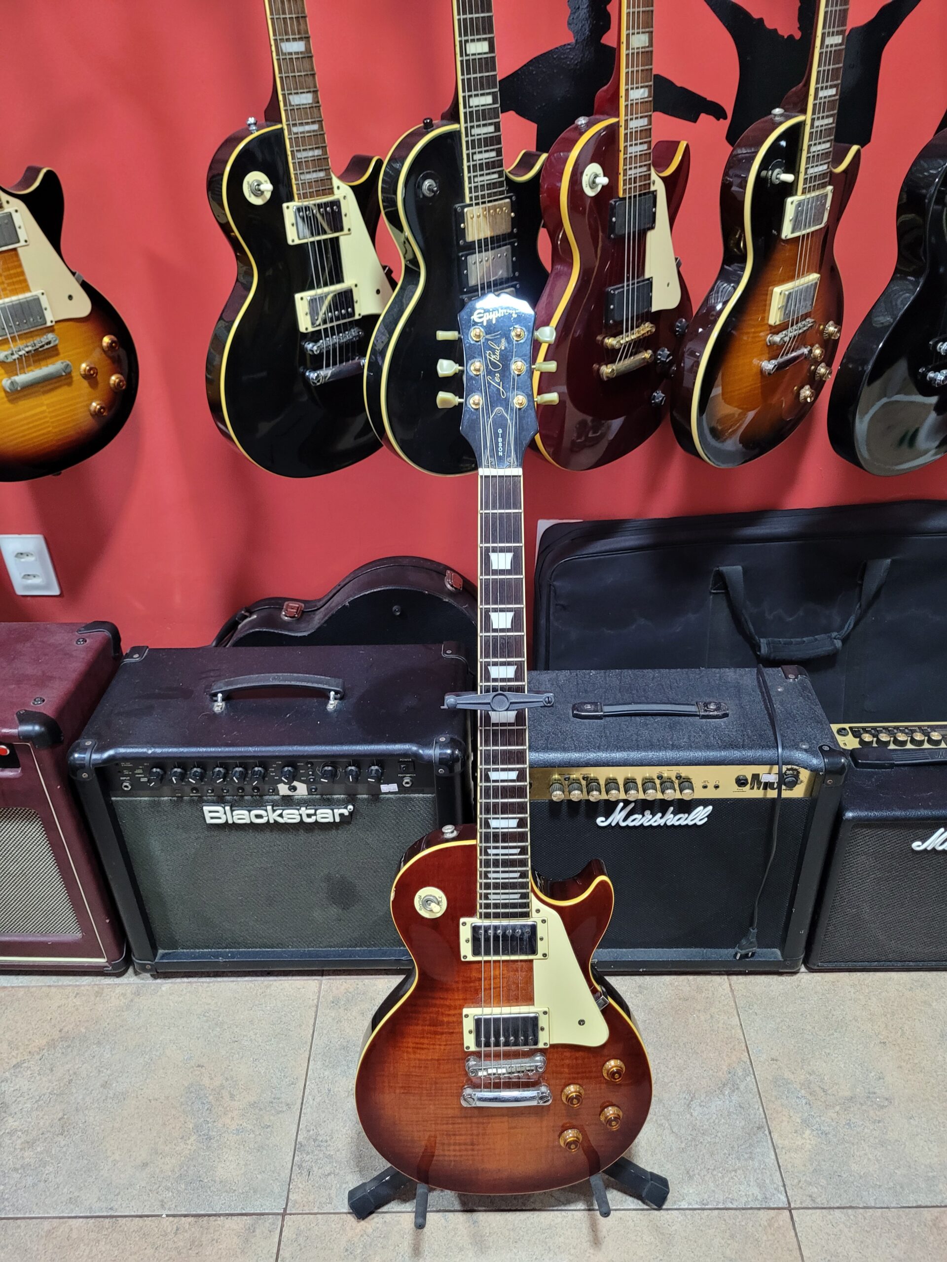Guitarra Epiphone Les Paul Standard Bourbon Burst - Imagem 8