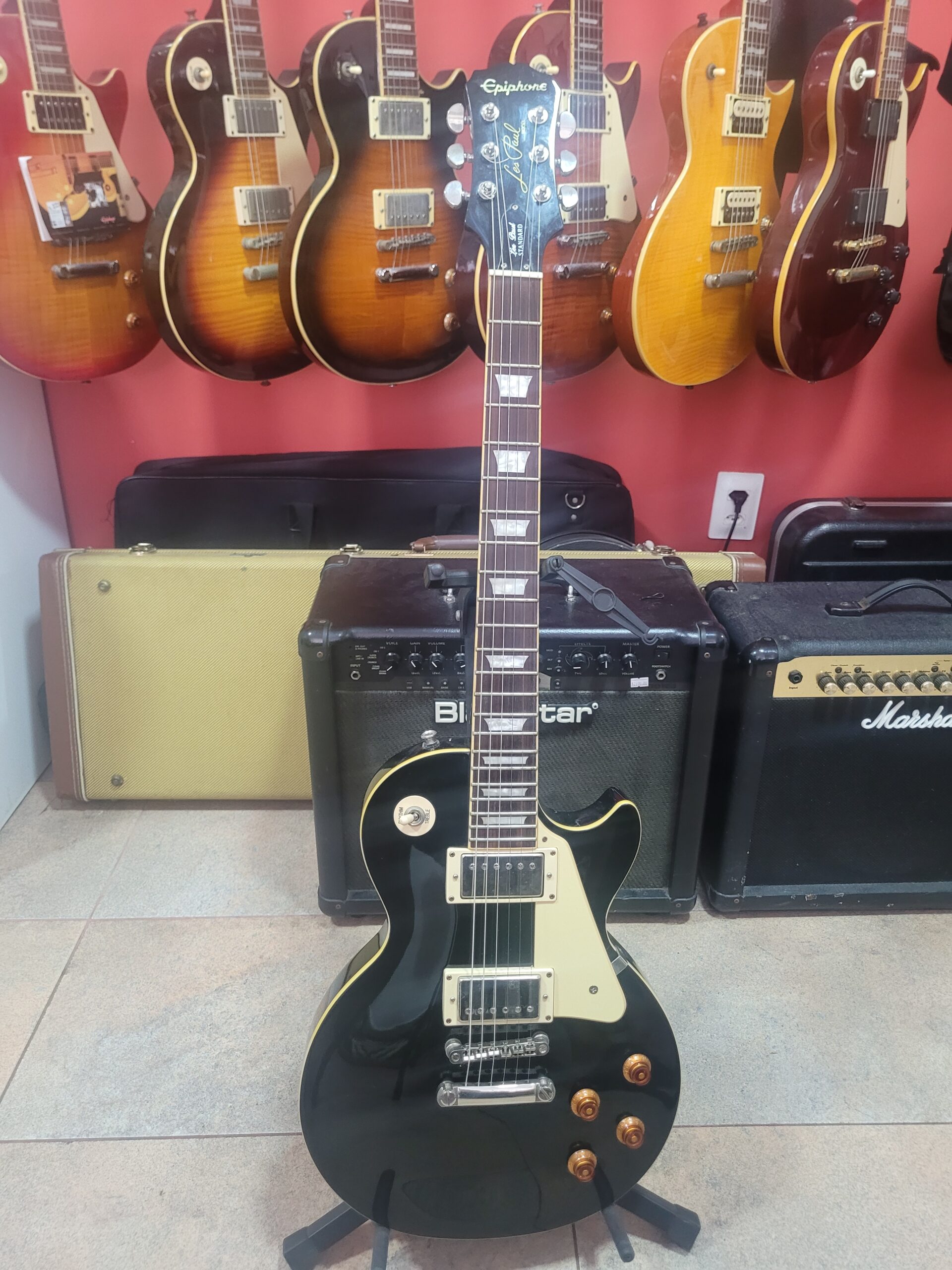 Guitarra Epiphone Les Paul Standard Ebony - Imagem 7