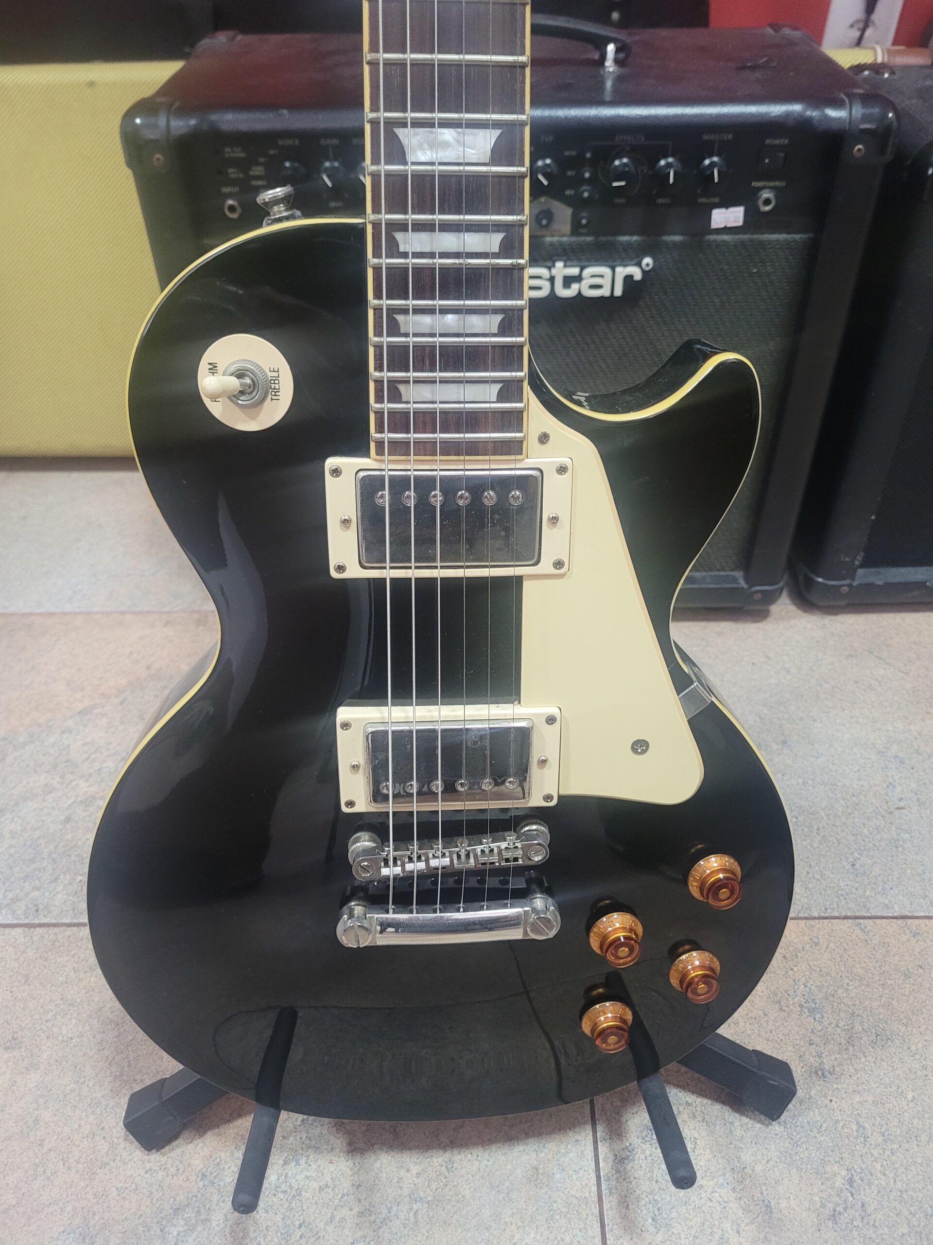 Guitarra Epiphone Les Paul Standard Ebony - Imagem 3